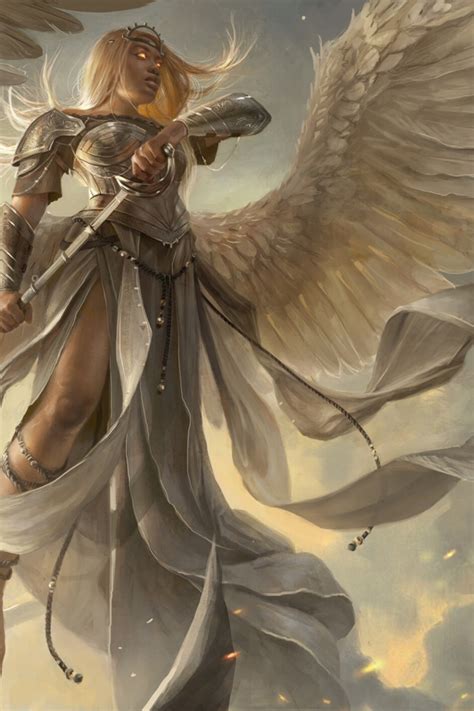 Скачать обои girl sword fantasy armor wings Angel blonde artwork раздел фантастика в