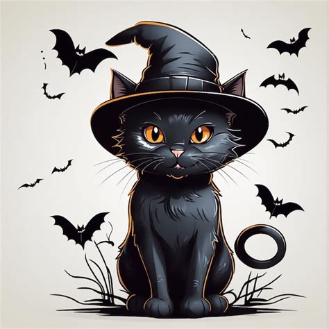 Premium Vector Cute Halloween Cat