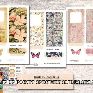 Junk Journal Ephemera Printable Specimen Slide Printable Journal Kit