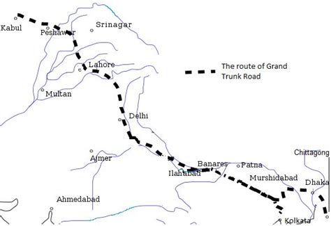 Grand Trunk Road Peshawar To Sonargaon Built By Sher Shah Suri