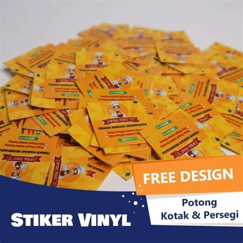 Jual Cetak Sticker Vinyl Label Kemasan Logo Olshop Custom Ukuran Besar