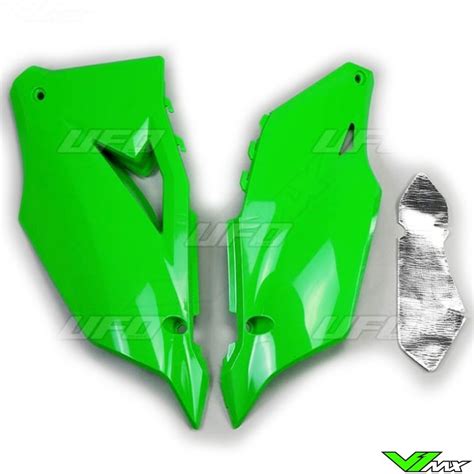 Ufo Side Number Plates Green Kawasaki Kxf