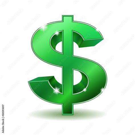 Green dollar sign Stock Vector | Adobe Stock