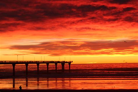 Sunrise at New Brighton Pier this morning : r/newzealand