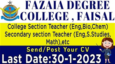 Fazaia Degree College Jobs Fazaia Degree College Jobs Faisal