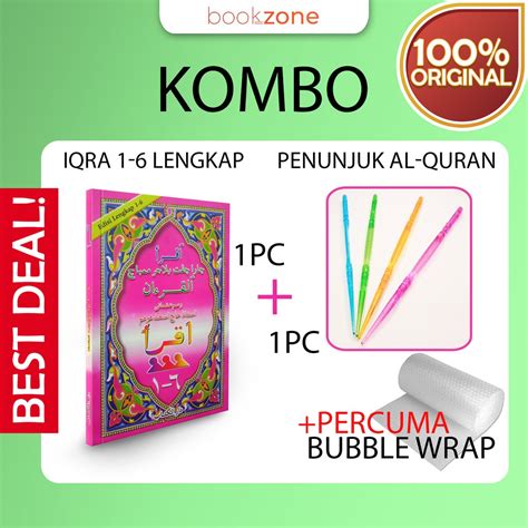 Kombo Buku Iqra Pink Jilid Set Edisi Lengkap Kaedah Cepat