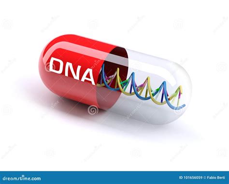 Medical Capsule With Dna Stock Illustration Illustration Of Biology