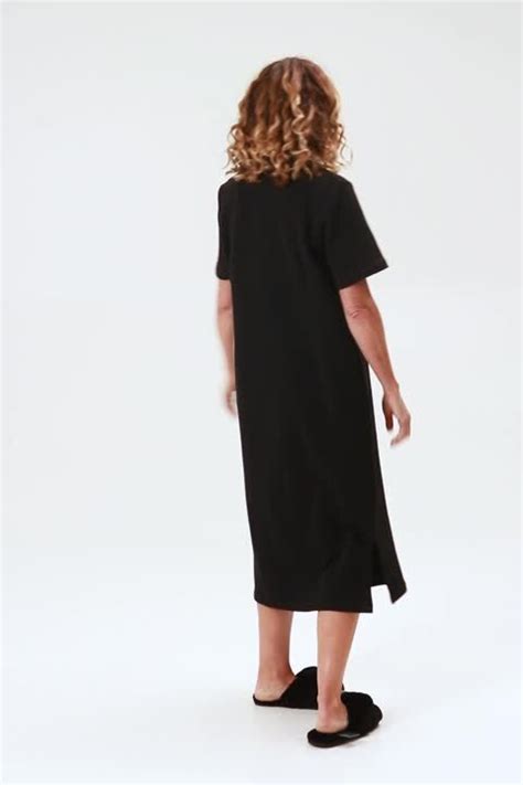 Cotton Terry V Neck Dress Unwind By Birdsnest Birdsnest Australia