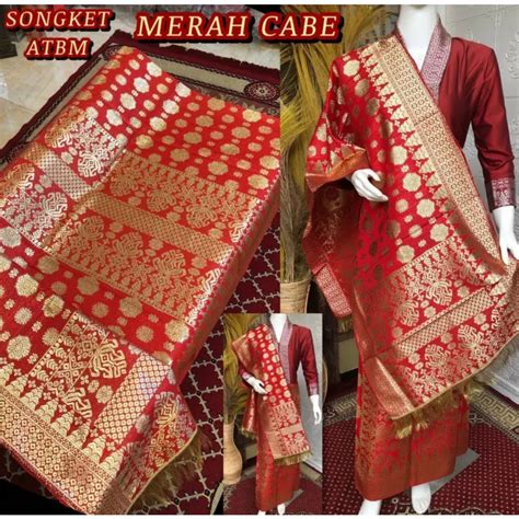 Jual Real Pict Songket Palembang Tenun Atbm Alat Tenun Bukan Mesin