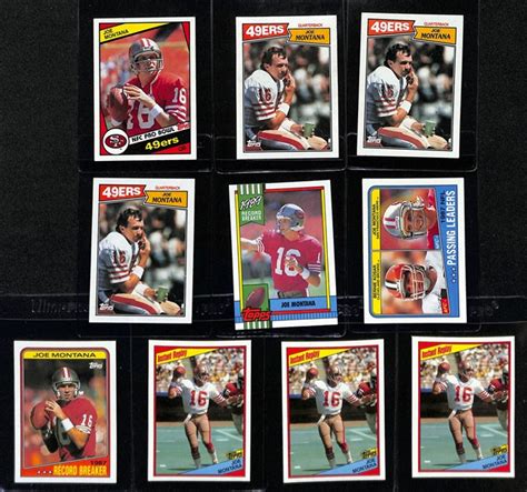 Lot Detail Lot Of 20 Joe Montana Cards Inc 1981 Topps Rookie 9