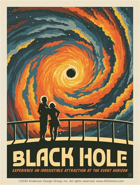 Black Hole An Irresistible Attraction In 2024 Retro Space Posters