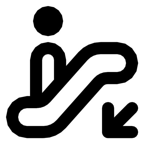 Escalator Down Vector Svg Icon Svg Repo