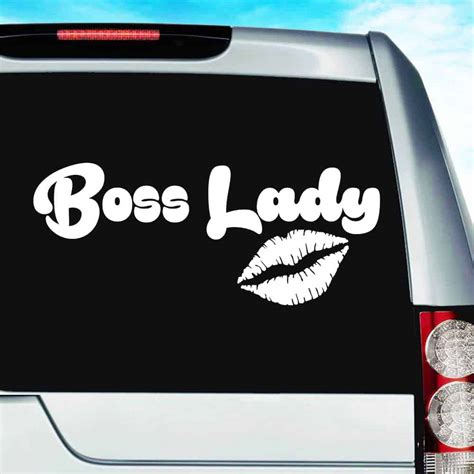 Boss Lady Lips Vinyl Car Window Decal Sticker