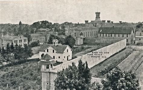 C1910 State Prison Waupun Wi Birds Eye View Crisp Johnson Photo