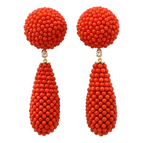 Antique Victorian Coral Gold Drop Earrings At Stdibs Antique Coral