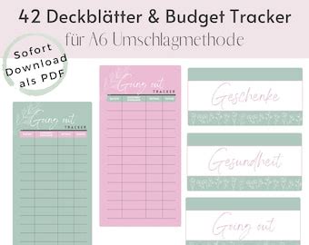 Kleingeld Challenge Sparchallenge Eucalyptus F R Budget Planer Etsy De