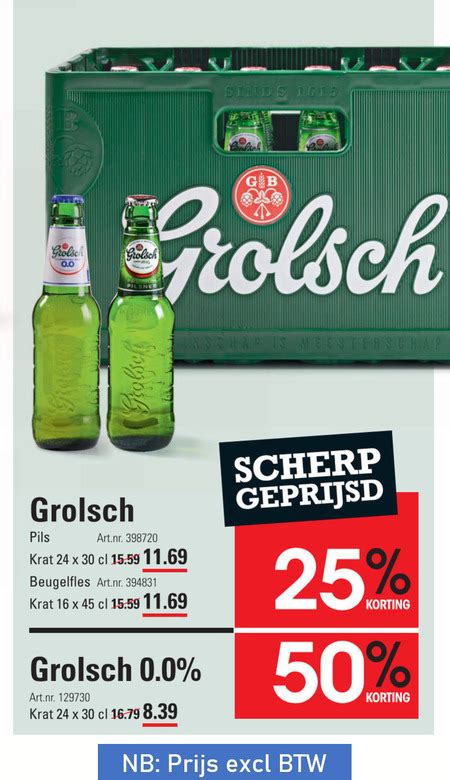 Grolsch Krat Bier Folder Aanbieding Bij Sligro Details