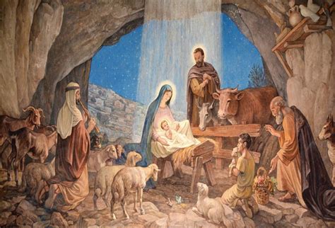 Buy Leowefowa X Ft Nativity Mural Backdrop Vinyl Shabby Stable Manger