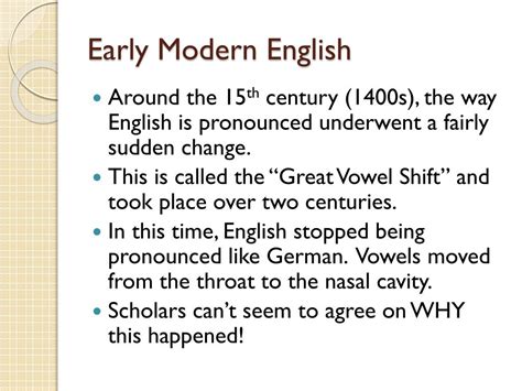 Ppt History Of The English Language Powerpoint Presentation Free