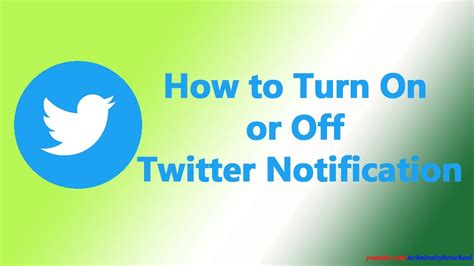 How To Turn On Or Off Twitter Notifications Youtube