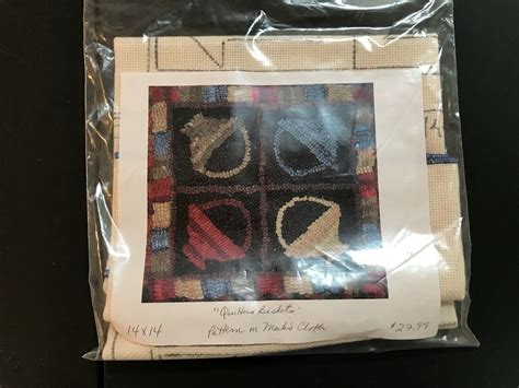 QULTER S BASKET Rug Hooking Pattern On Monk S Cloth 14 X 14 EBay