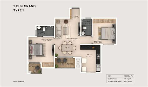 Provident Botanico Floor Plan 2 And 3 Bhk Floor Plan Layout Plan