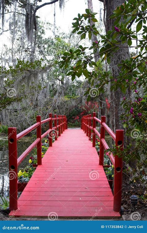 Bridge at Historic Magnolia Plantations, Charleston, South Carolina Editorial Photography ...