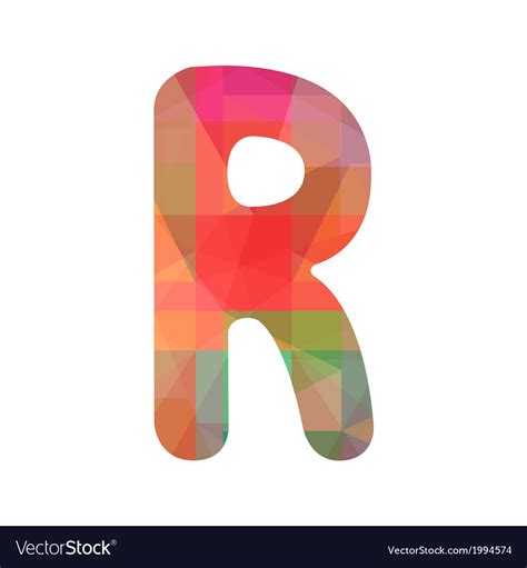 Colorful alphabet r Royalty Free Vector Image - VectorStock