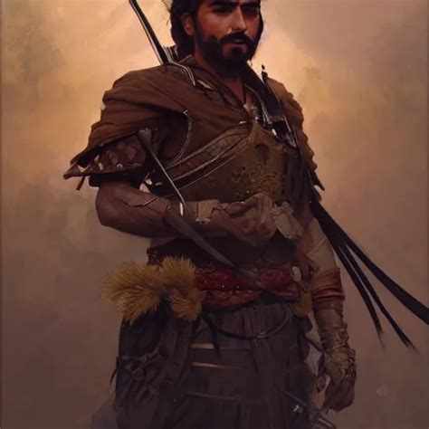 Portrait Of A Kurdish Warrior Highly Detailed Stable Diffusion