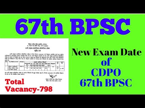 Latest Update About Th Bpsc Cdpo Exam Ii Total Vacancy