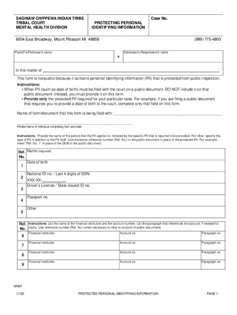 Fillable Online Saginaw Chippewa Indian Tribemount Pleasant Mi Fax