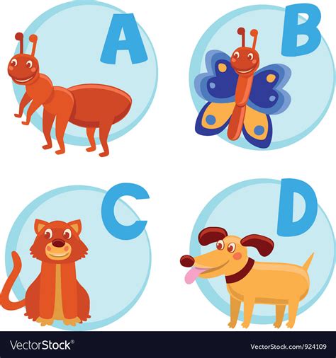 Funny cartoon alphabet Royalty Free Vector Image
