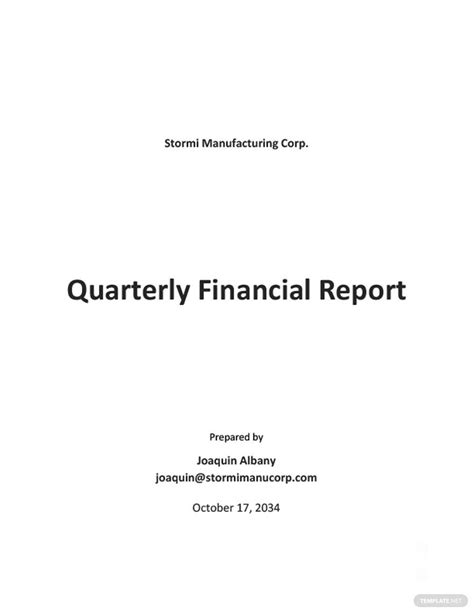 Financial Report Template - Google Docs, Word, Apple Pages | Template.net