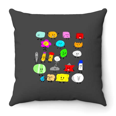 Bfdi Characters Bfdi Characters Throw Pillows Sold By Stardivineco Sku 88192031 55 Off