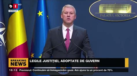 LEGILE JUSTIȚIEI ADOPTATE DE GUVERN LEGILE AR FI ESENȚIALE PENTRU