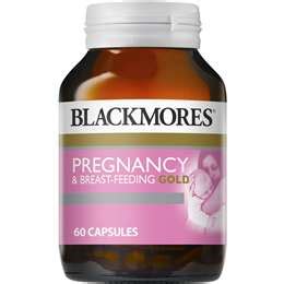 Blackmores Pregnancy Breastfeeding Gold Capsules 60 Pack Black Box