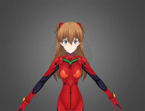 Asuka Evangelion 3d Asset Cgtrader