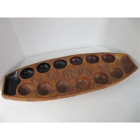 Vintage African Carved Mancala Game Board Chairish