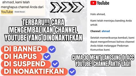 Cara Memulihkan Channel Yang Dihapus Permanen Oleh Youtube Youtube