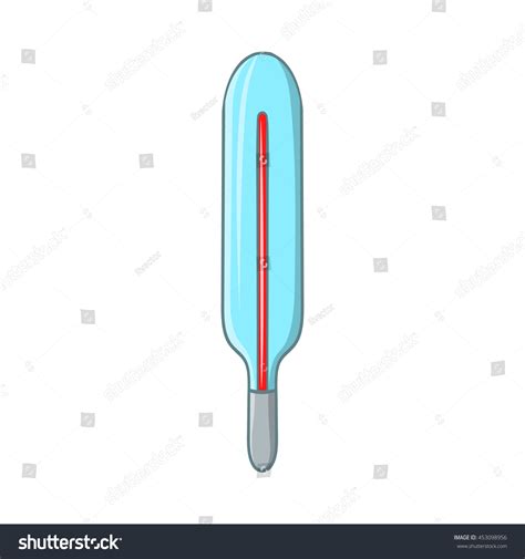 Medical Mercury Thermometer Icon Cartoon Style Stock Vector Royalty