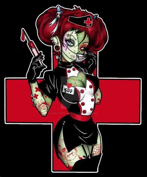 Zombie Nursey Logo By Miss Cherry Martini On Deviantart Rockabilly Art Zombie Art Horror Art