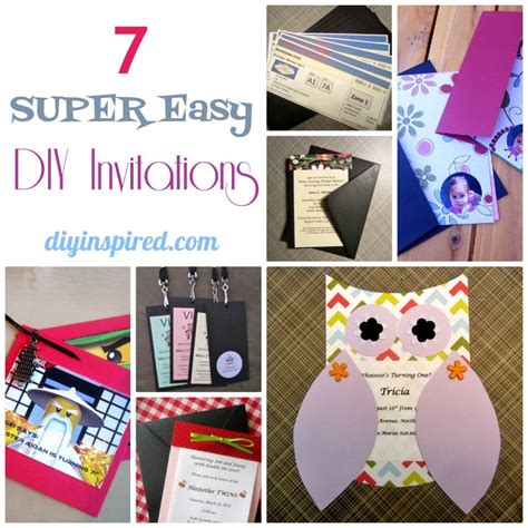 Seven Super Easy DIY Invitations - DIY Inspired