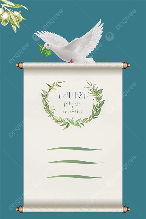 Peace White Pigeon Olive Branch Simple Background, Poster, Background Image, Fresh Background ...