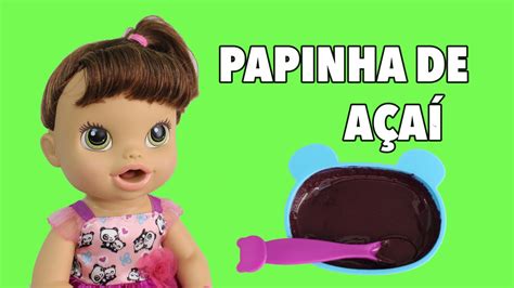 Baby Alive Como Fazer Papinha de Açaí para Boneca Tutorial Barbie Doll