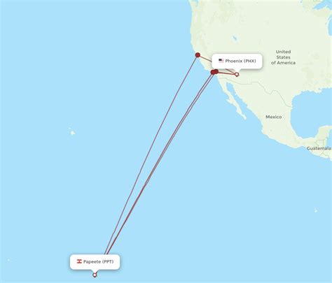 Flights From Phoenix To Papeete PHX To PPT Flight Routes