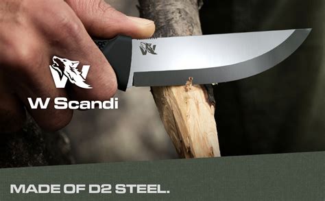 Odenwolf W Scandi Full Tang Survival Knife With Sheath