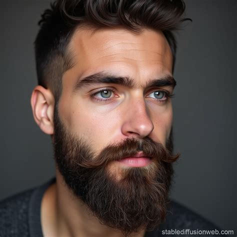 Man With Beard And Sideburns Stable Diffusion Online