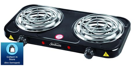 Sunbeam Double Spiral Hot Plate Black Appliance Warehouse