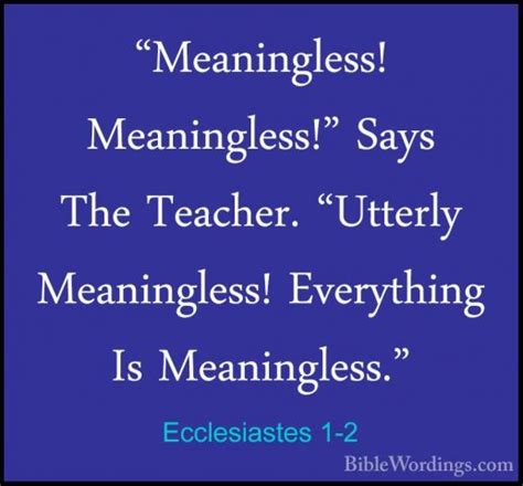 Ecclesiastes 1 Holy Bible English