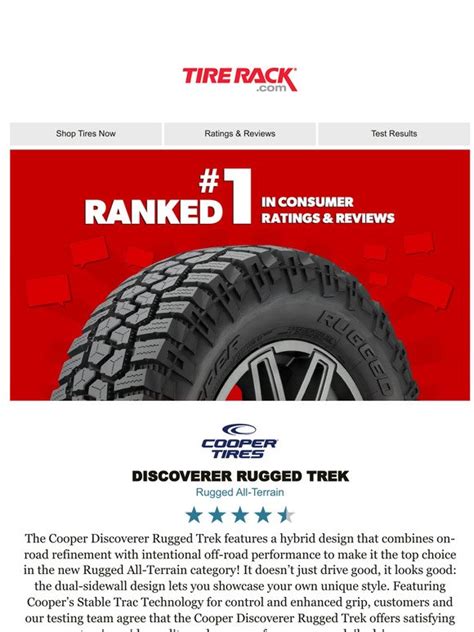 Tire Rack Cooper Discoverer Rugged Trek Emerges As Top Consumer Choice